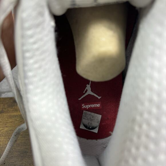 Supreme Nike Air Jordan 14 Retro Sneakers 2019 White Chrome Size 10 BV7630-106 main image 7